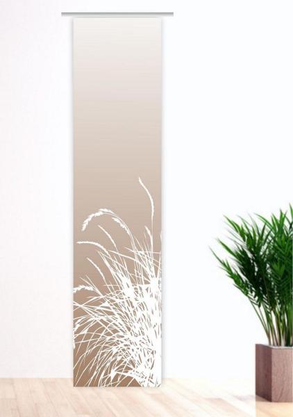 Flächenvorhang Reed24 Cappuccino L, Schiebevorhang, Schiebegardine, modern, 60 cm breit, 2,65 m hoch, 3 m hoch